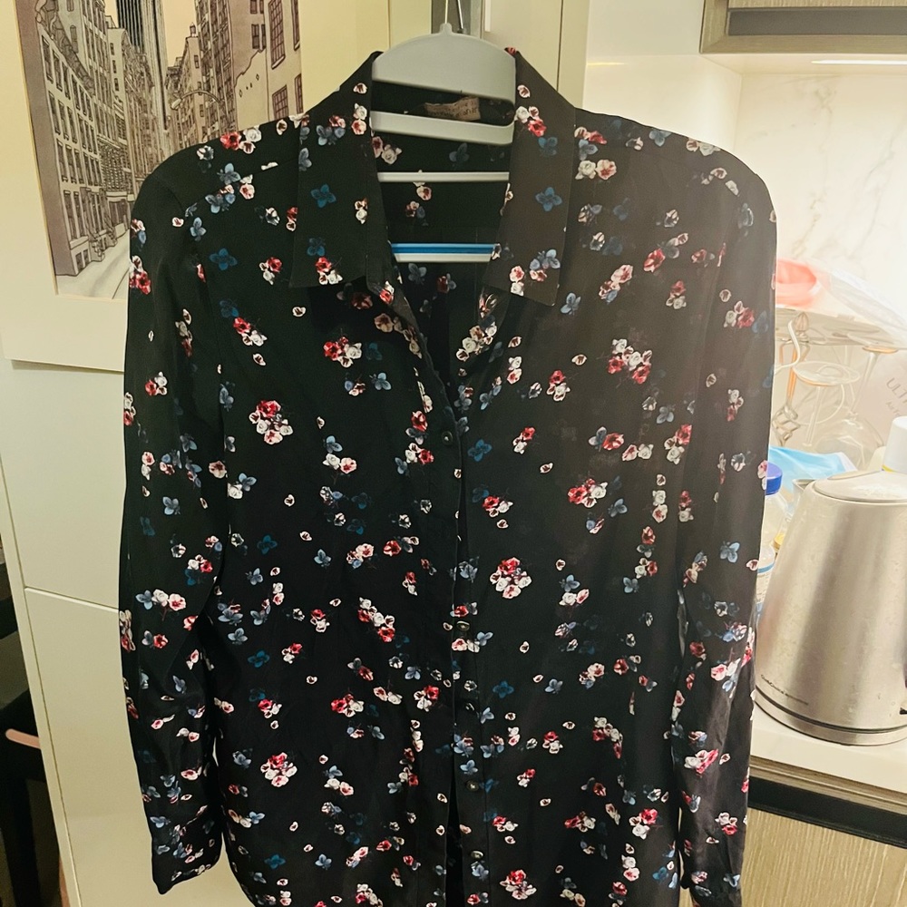 100% silk blouse vintage style!!!